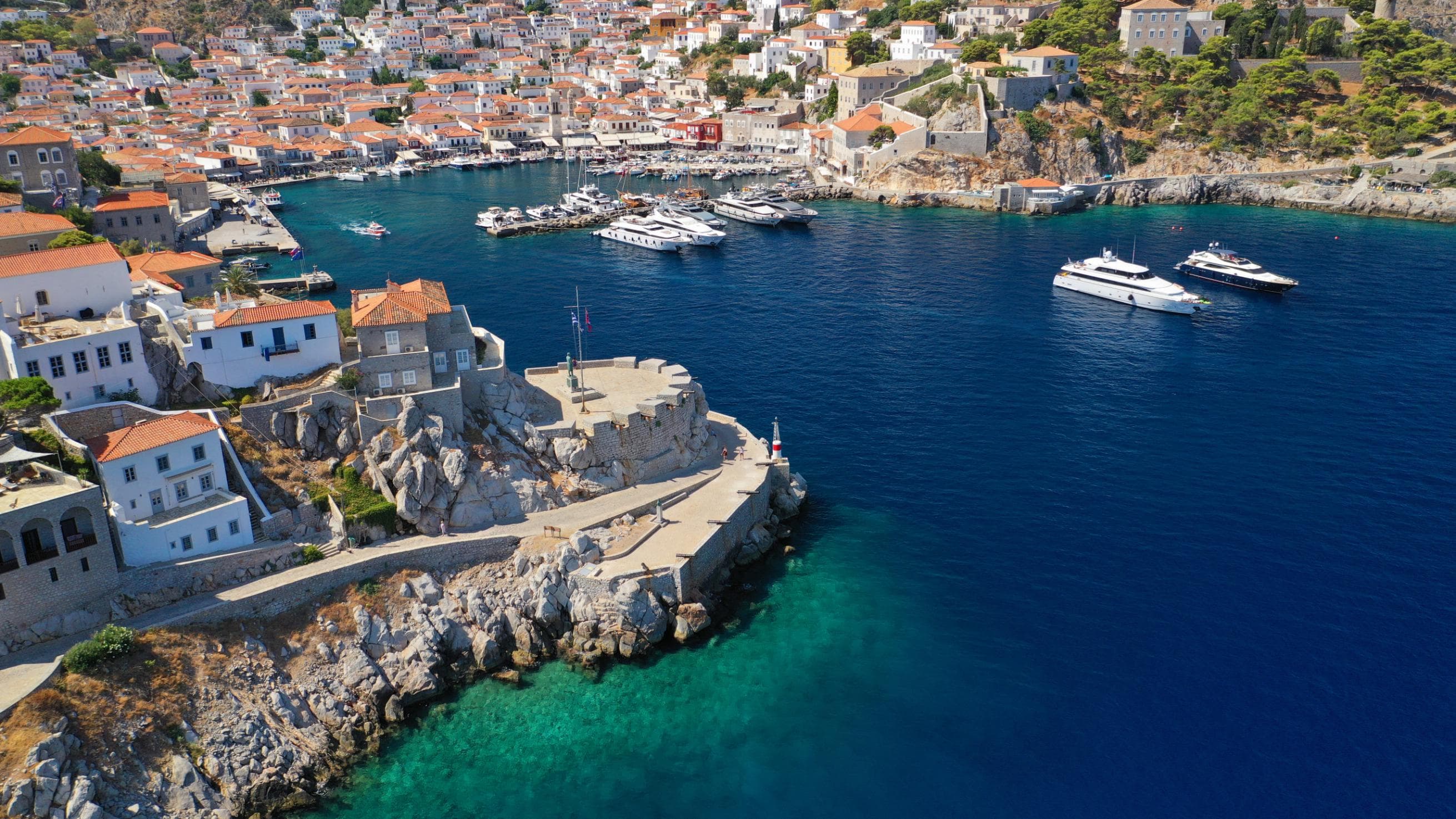 Hydra & Poros | 8h Yacht Experience with 83 Tecnomar Velvet